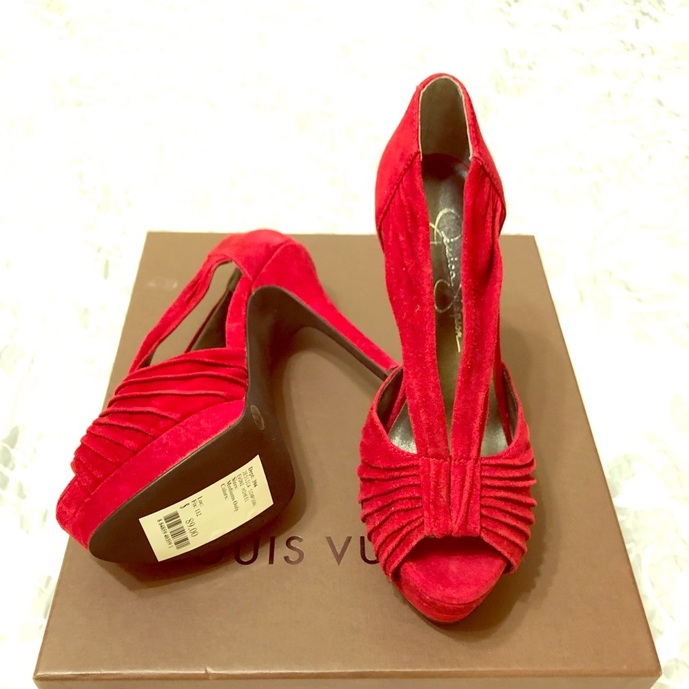 Jessica Simpson Red strap Heels